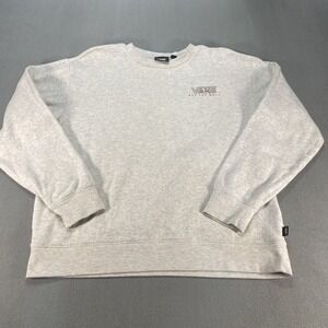 Vans Women's Medium Off The Wall Light Heather Gray Sweatshirt Skater Grunge